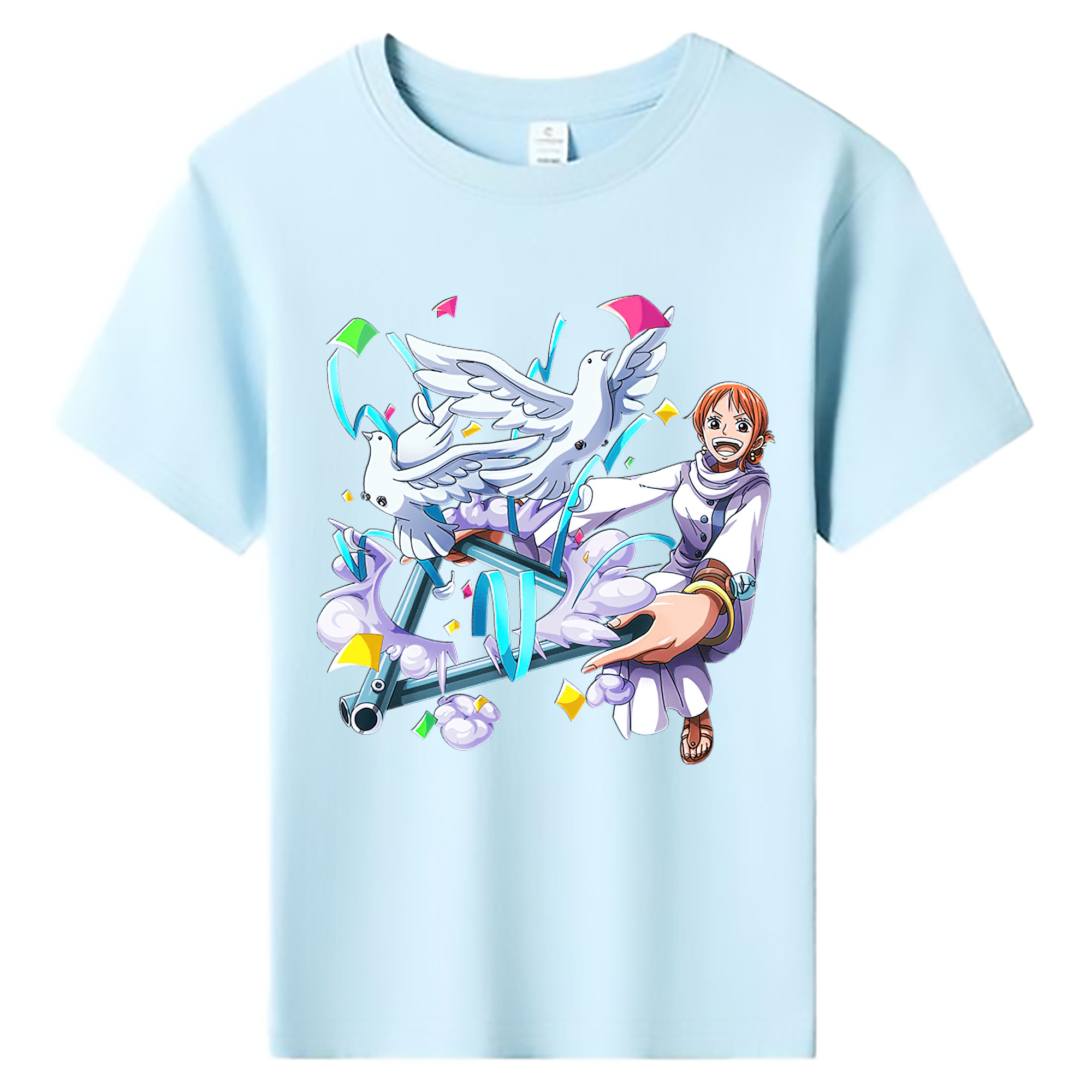 （画像用） ワンピース ナミ ONE PIECE Nami 綿100％キッズTシャツ（フロントプリント）